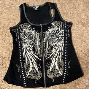 Ladies tank top with bling